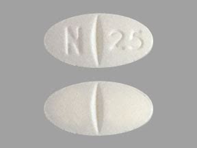 Always consult your healthcare provider to ensure the information displayed on this page applies to your personal circumstances. . N 25 white oval pill
